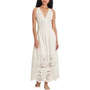 Future Collective Eyelet Maxi A-line Dress women’s size medium